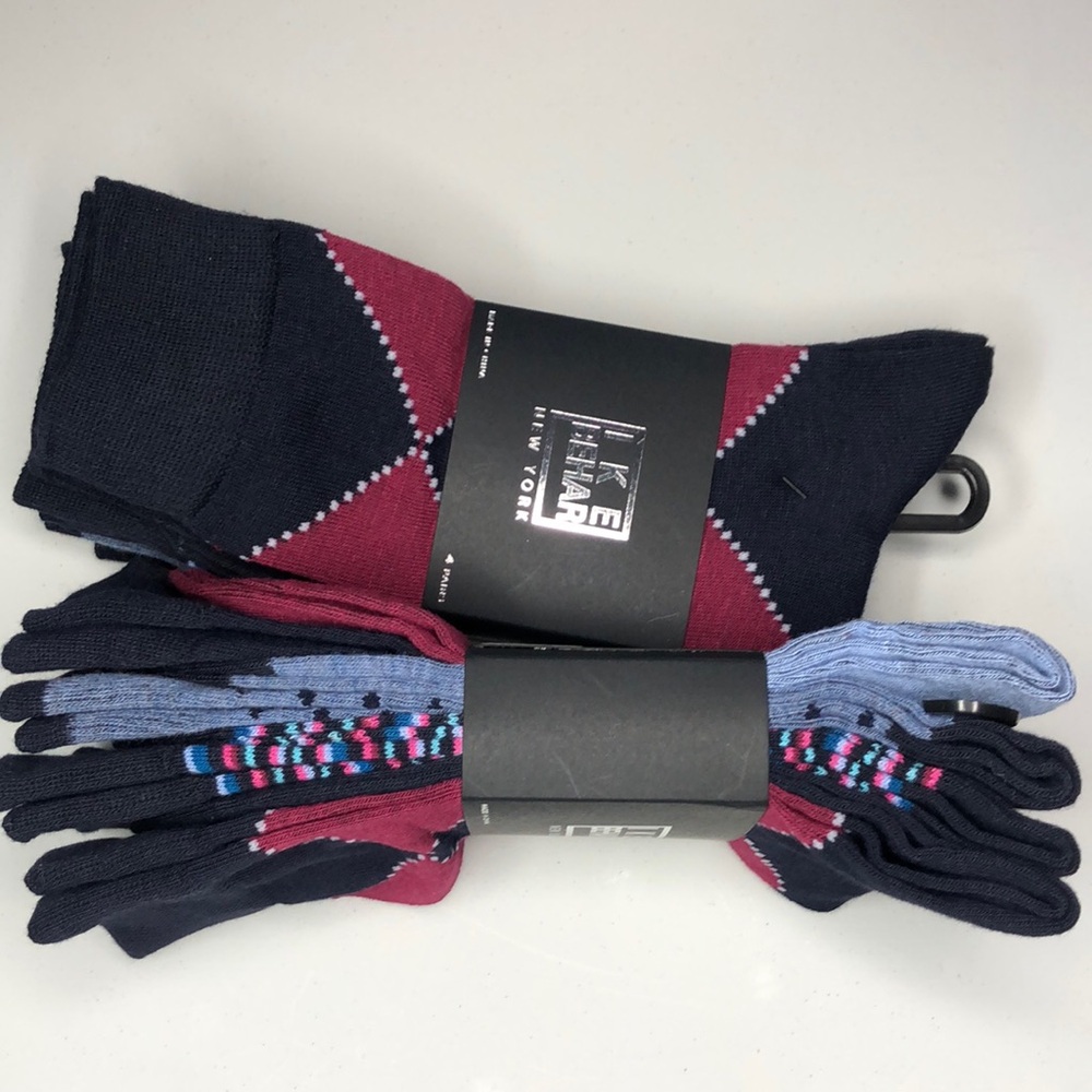 IKE BEHAR NWT Men’s New York Dress Socks 4 Pack. Multi-Stripe Dress Sock Pack